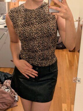 Princess Polly XS Cheetah Patterned Top